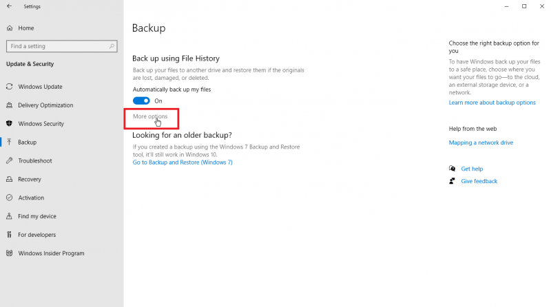 Как сделать резервную копию и восстановить файлы в Windows 10